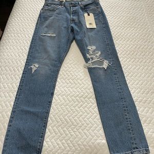 Levi’s brand new w tag 501 Skinny Non-Stretch Jeans. High rise. Button-fly.